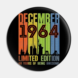 December 1964 60 Years Of Being Awesome Limited Edition Pin