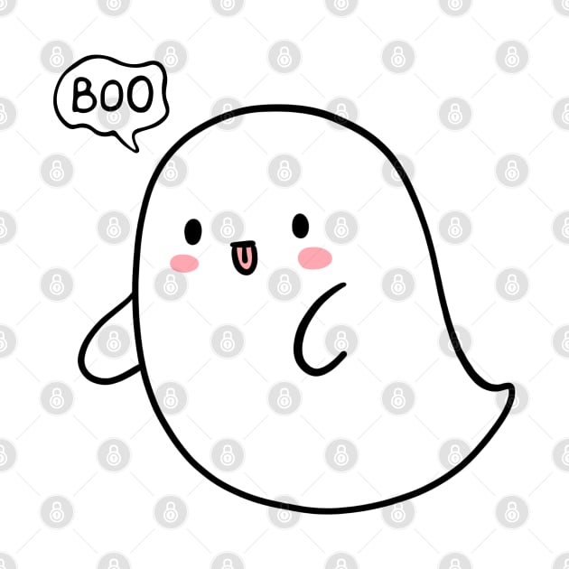 Ghost Print, Halloween Design, Cute Ghost, Boo by RenataCacaoPhotography