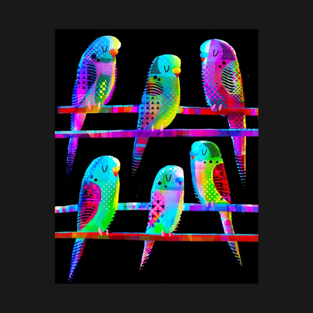 Sleeping Budgies by Gareth Lucas