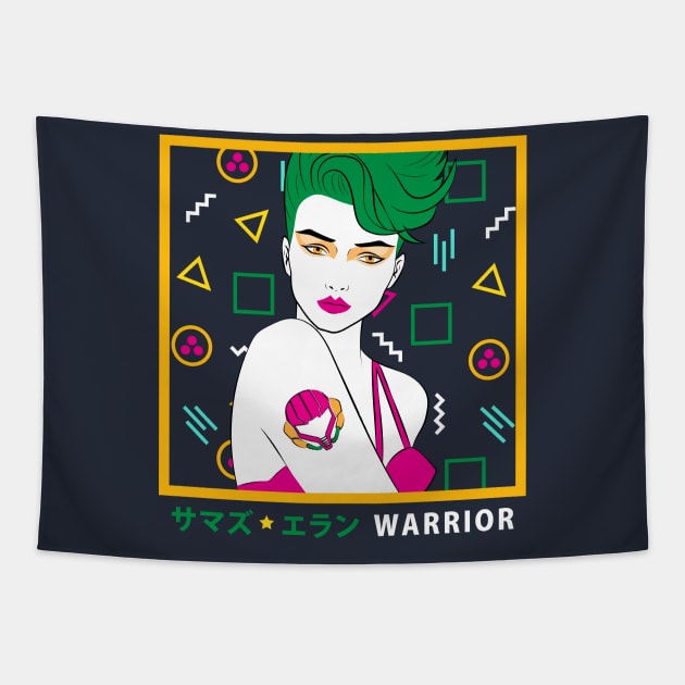 Female Space Warrior Tapestry by machmigo