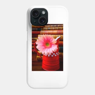 Pink Daisy In Red French Pitcher Phone Case