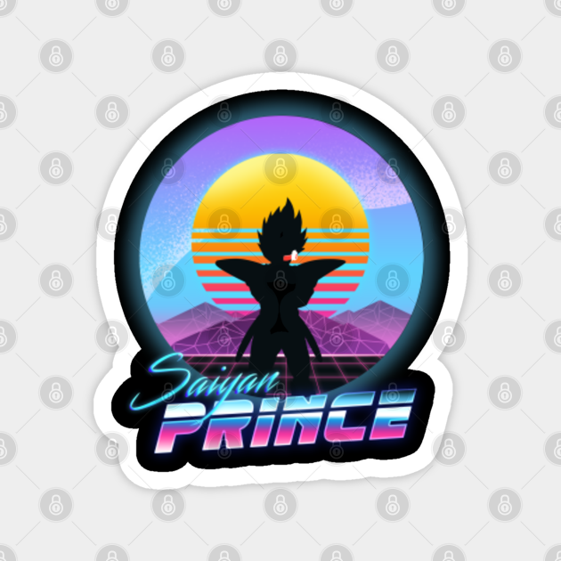 Saiyan Prince Retro Wave Prince Vegeta Magnet Teepublic Check out our prince symbol selection for the very best in unique or custom, handmade pieces from our shops. teepublic