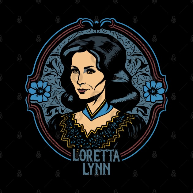 Loretta Lynn / Retro Style Country Fan Design by DankFutura