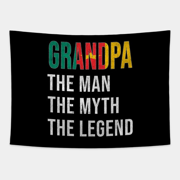 Grand Father Cameroonian Grandpa The Man The Myth The Legend - Gift for Cameroonian Dad With Roots From  Cameroon Tapestry by Country Flags