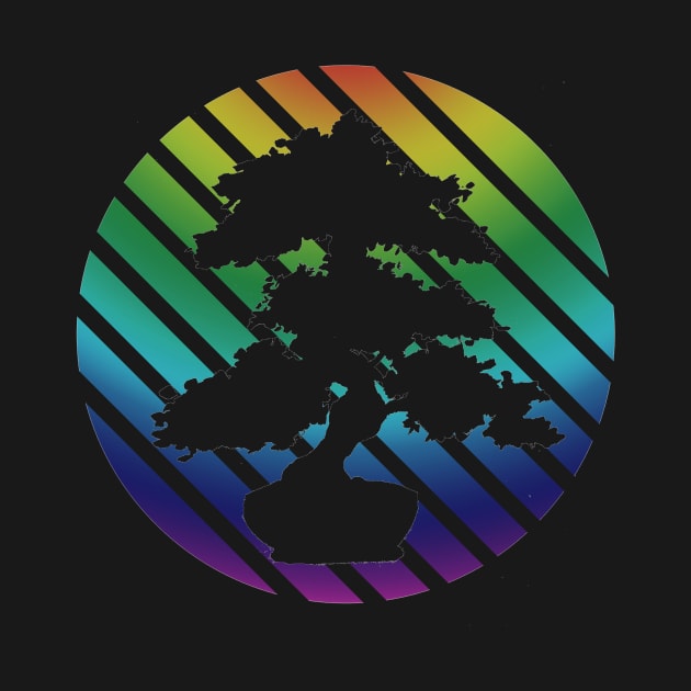 Bonsai Tree Rainbow Circle by ZeichenbloQ