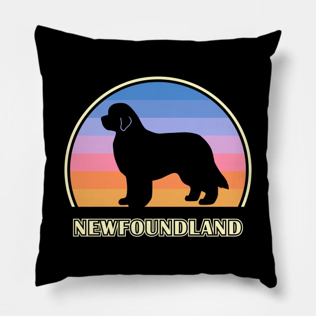 Newfoundland Vintage Sunset Dog Pillow by millersye