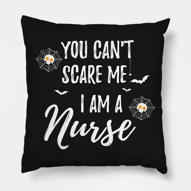 Halloween Unicorn You Can't Scare Me I Am a Nurse / Funny Nurse Fall Autumn Saying Pillow by WassilArt