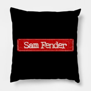 vintage retro plate Sam Fender Pillow