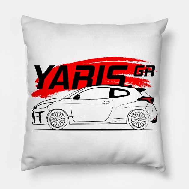 GR Yaris Racing Pillow by GoldenTuners