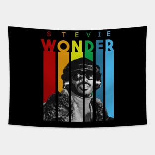 stevie wonder rainbow retro Tapestry