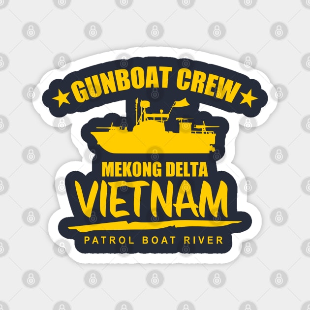 Gunboat Crew Mekong Delta Vietnam Magnet by TCP