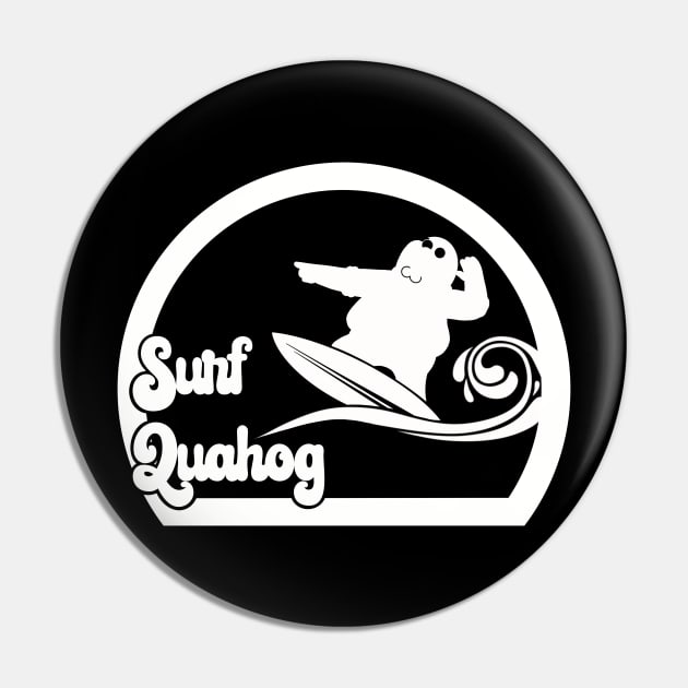 Surf Quahog Pin by @johnnehill