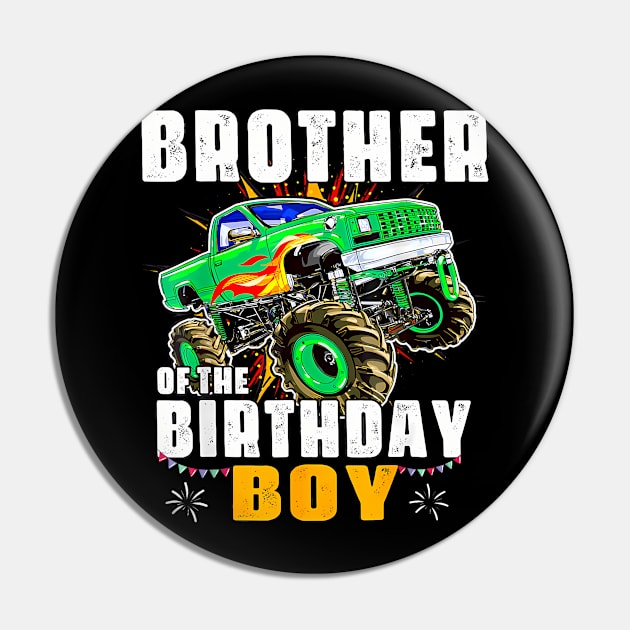 Monster Truck Family Matching Brother Of The Birthday Boy Pin by MaciGalloway3