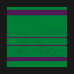 Purple and green stripes variation T-Shirt