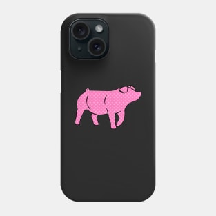 Pink Hearts Pig Silhouette 1 - NOT FOR RESALE WITHOUT PERMISSION Phone Case