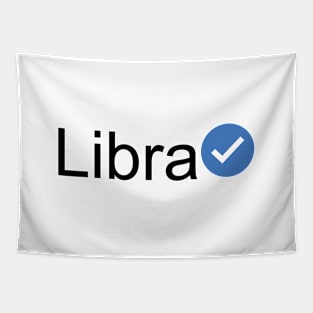 Verified Libra (Black Text) Tapestry