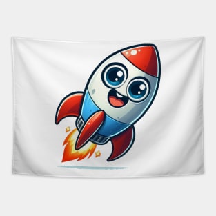 Cute Rocket Tapestry