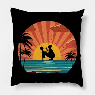 happy mother`s Day withe sunset,mother,mum,mama,sunset,happy,mothers day Pillow