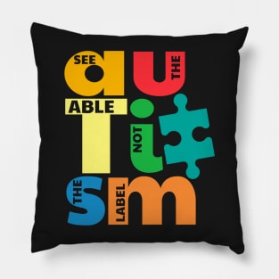 Puzzle Pieces Autism Awareness Pillow