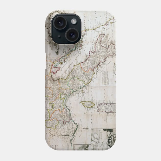 Vintage Map of Italy (1714) Phone Case by Bravuramedia