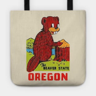 Oregon Beaver State Distressed Vintage Tote