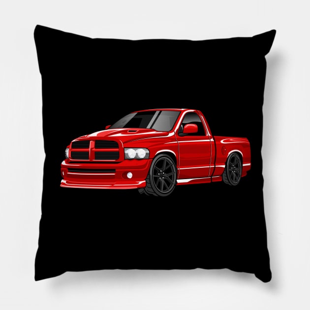 Chevy American Truck Cars Pillow by masjestudio