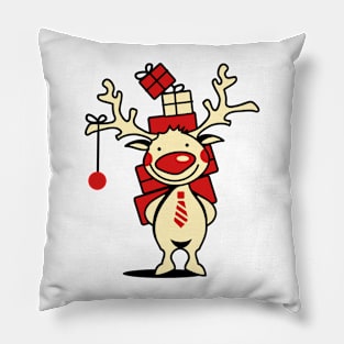 Christmas present Raindeer Pillow