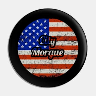 Cirty Morgue / USA Flag Vintage Style Pin