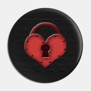 A Locked Heart Waiting for the Key Pin