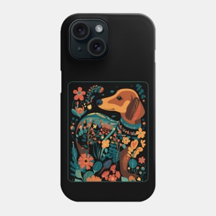 Dachshund, Doxie Dog Cottagecore Aesthetic Phone Case