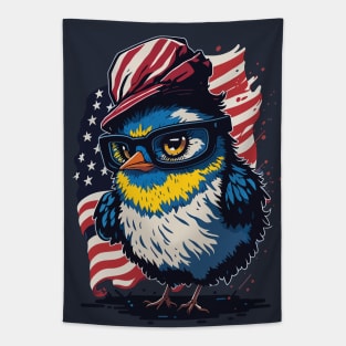 Patriotic Chicken Tapestry