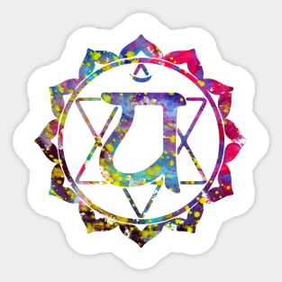 Heart Chakra Harmony - Anahata Chakra Yoga - Style mosaic Sticker