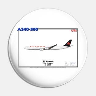 Airbus A340-500 - Air Canada "Old Colours" (Art Print) Pin