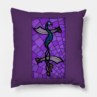 Mollymauk Tealeaf Stained Glass Pillow