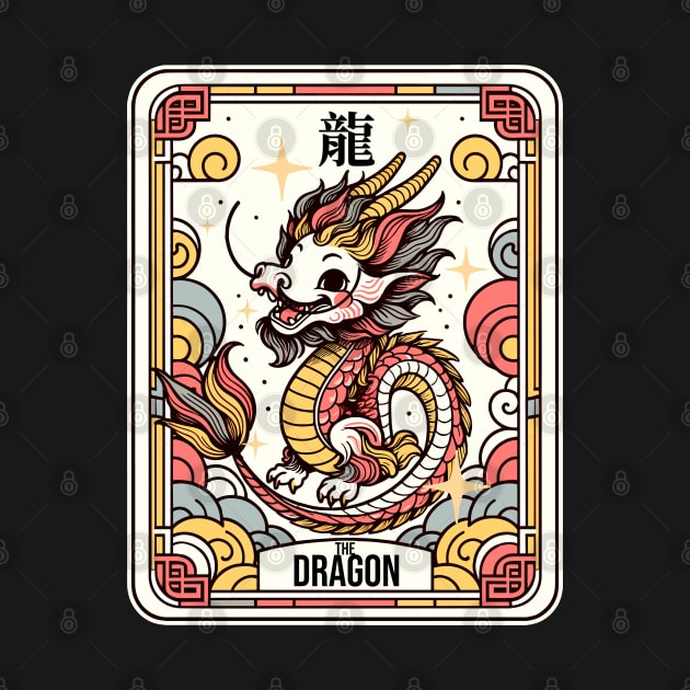 Chinese Dragon Tarot Card - Year of the Dragon 2024 by Half Sugar Boba