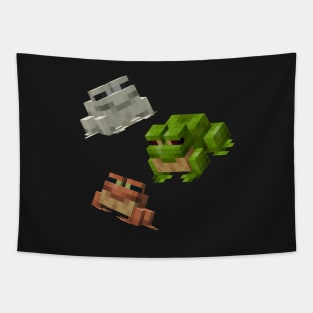 Mine Frogs - Dark Background Version Tapestry