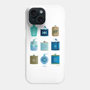 flask blue Phone Case