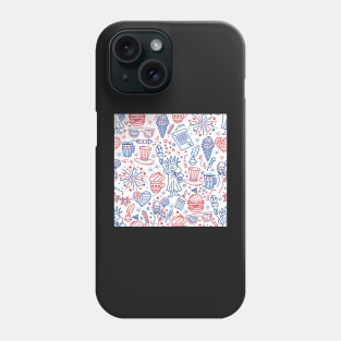 4th of July - 3 Phone Case