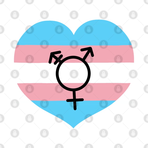 Transgender flag and symbol by Mermaidssparkle