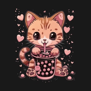 Cat's Boba Treat Time T-Shirt