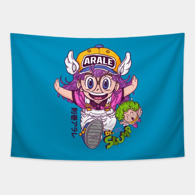 Arale - dr slump Tapestry by redwane