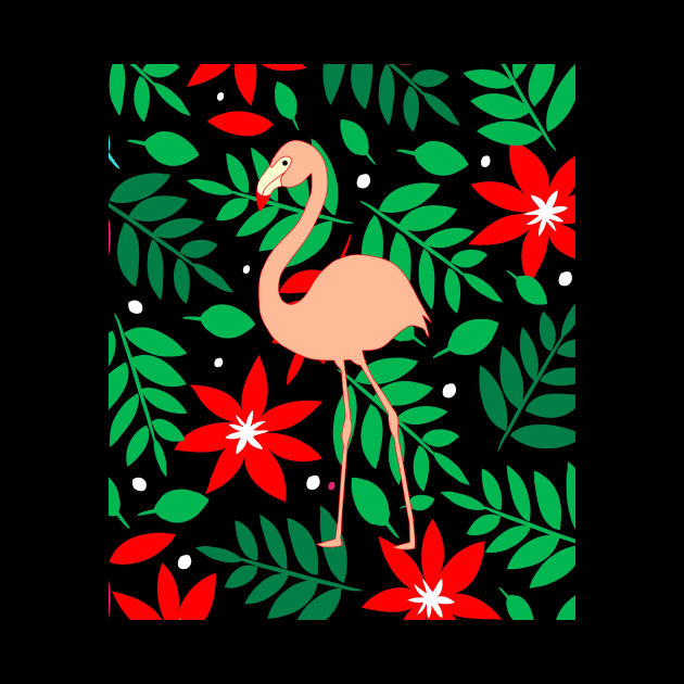 Tropical Flamingo Lovers by SartorisArt1