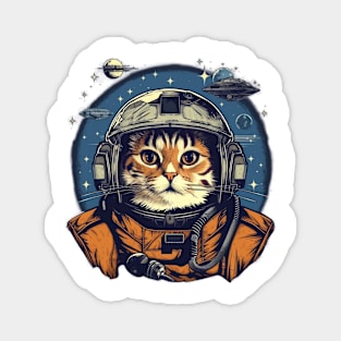 Space Pilot Cat Spacecat Astronaut Magnet