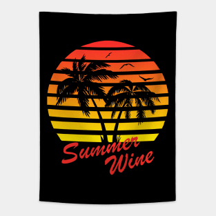 Summer Wine Tropical Sunset Tapestry