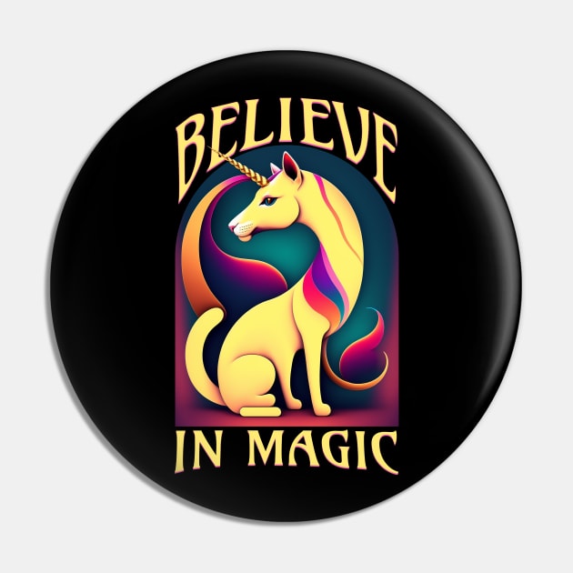 Believe In Magic CatUnicorn Pin by Liesl Weppen