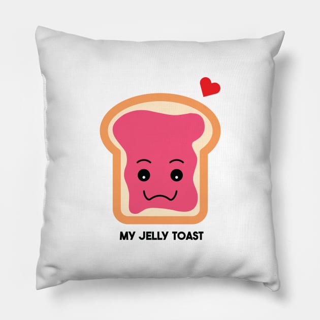 My jelly toast Pillow by borntostudio