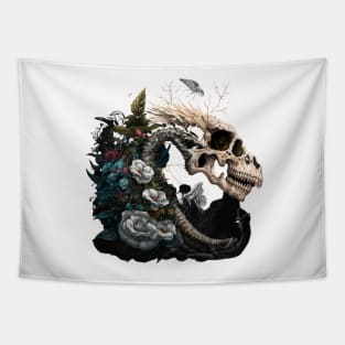 Dinosaur Skull Halloween Tapestry