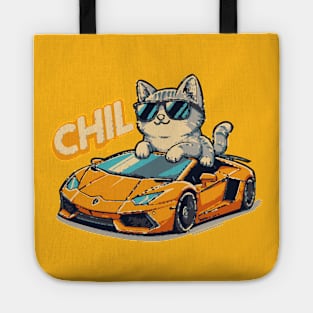 Cool Cat Cruisin': Chillin' in a Lamborghini Ride Tote