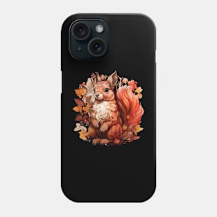 squirrel colorful floral Phone Case