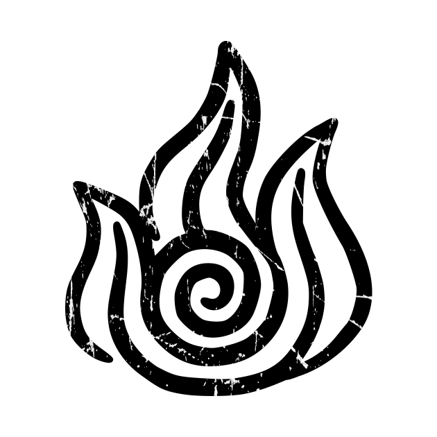 Fire black symbol by OtakuShirt